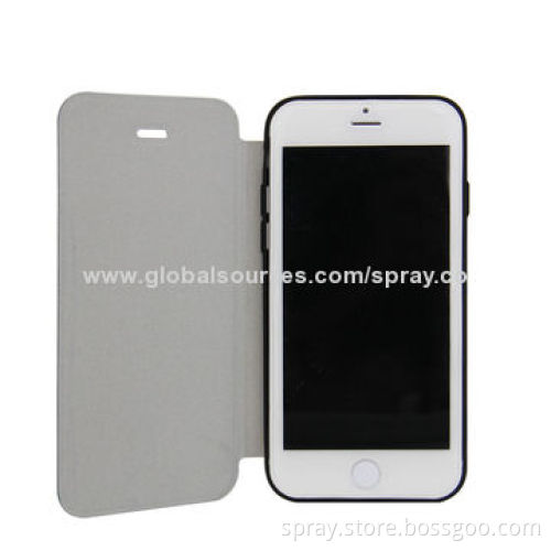 Leather Cover for iPhone, interior TPU/Microfiber Perfectly Combined in Heat Pressing